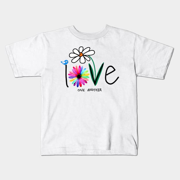 Love One Another Kids T-Shirt by TeeAbe